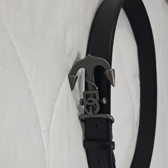 Dolce & Gabbana Black Anchor Buckle Belt - Picture 5 of 14